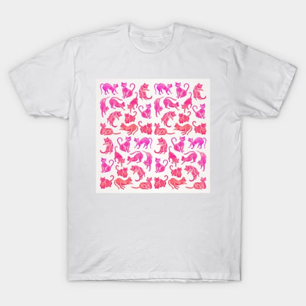 pink cat positions T-Shirt by CatCoq